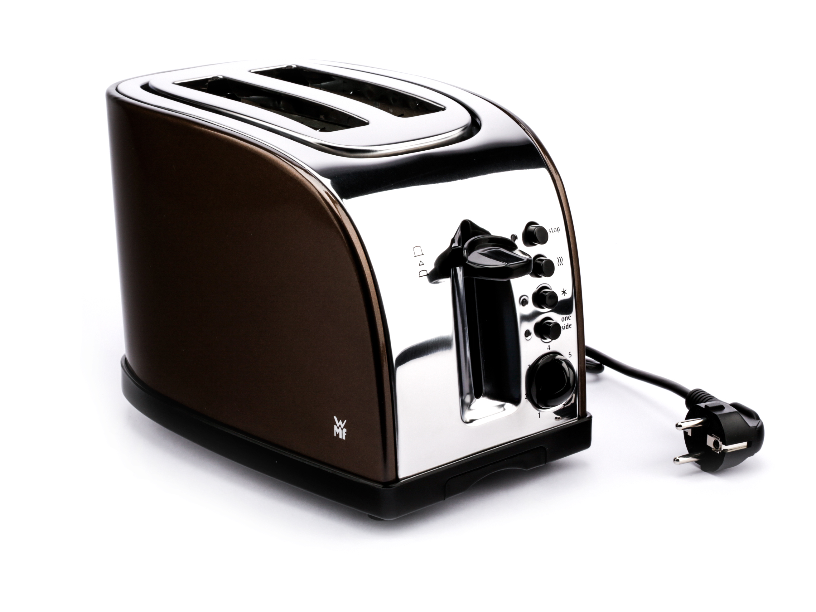 WMF Terra Edelstahltoaster Toaster 2 Scheiben mit Aufsatz 900W 7Bräunungsstufen
