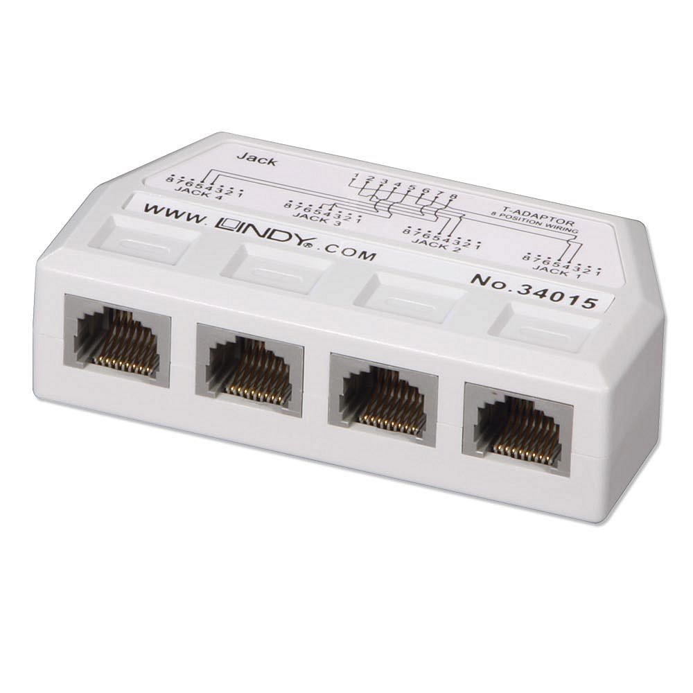 LINDY RJ45 Telefon Line Splitter 14, für 4 individuelle