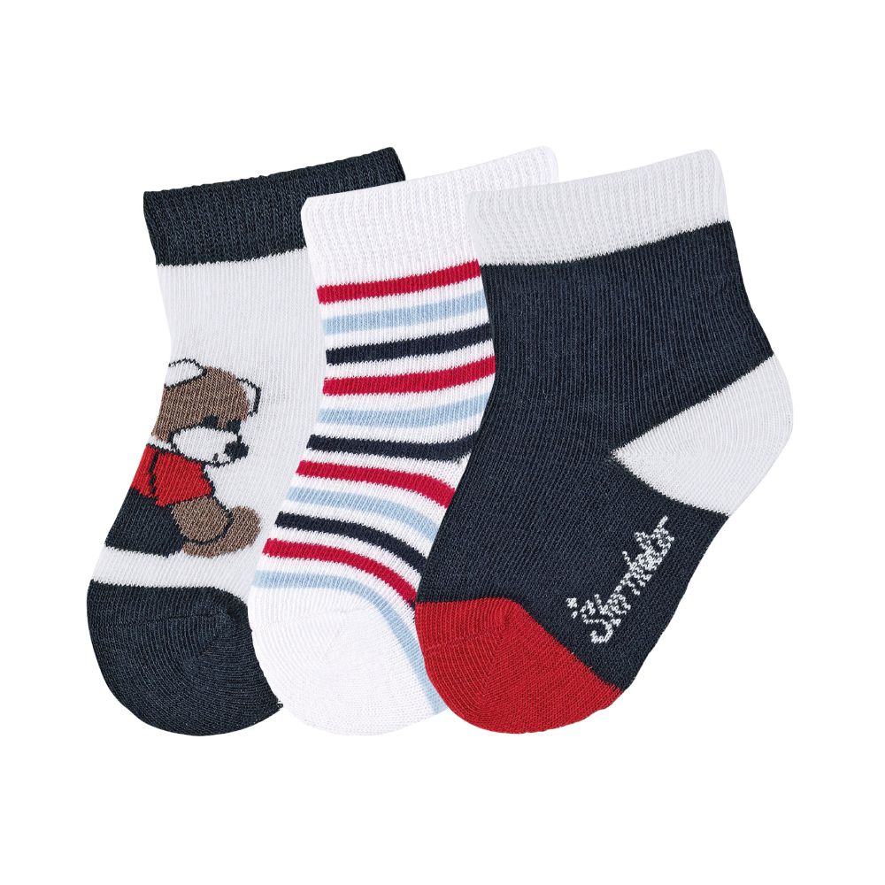 ewers 3er Set Baby-Socken Erstlingssöckchen Marienkäfer Plüsch